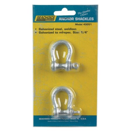 Seachoice 43051 Galvanized Anchor Shackle 0.25 in. 8092231